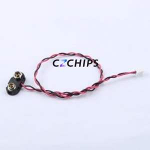 BE-13-020-300 Button & Strip Battery Connector Connector Battery Clip 9V Stacked Battery Nickel - Product Image 1