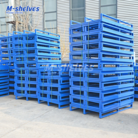 Palette en acier robuste avec revêtement en poudre, capacité 1000 kg, entrée 4 directions pour système de rayonnage d'entrepôt