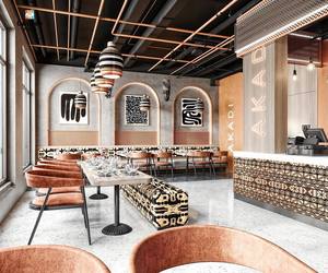 Mostrador Moderno para Comida Rápida con Vitrina de Vidrio |   Diseño de Kiosco Personalizado para Restaurante y Comida para Llevar, Decoración para Cafetería - Product Image 2