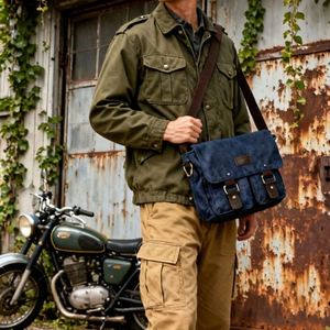 Bolso Bandolera de Lona con Múltiples Bolsillos, Bolso de Hombro Casual para Hombres y Mujeres, para el Uso Diario - Product Image 4