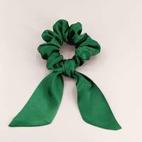 Chouchous élastiques personnalisés en soie de mûrier avec nœuds en ruban imprimé rétro pour femmes, accessoires de mode style doux