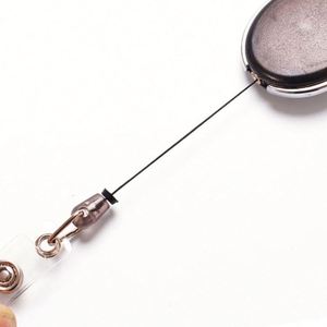 Wholesale Retractable Carabiner Badge Reel Ellipse ID Card Badge Holder Keychain - Product Image 5