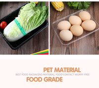 Biopartner Jetable PP Supermarché PET Plateau De Viande Volaille Aliments Congelés Plateaux Frais Boîte D'emballage Blister