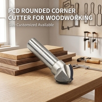 Pisau Router PCD Bentuk V untuk Pengerjaan Kayu, Pembentukan Tepi Radius pada Furnitur, dan Pemotongan MDF