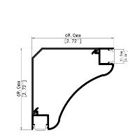 Profilé en aluminium LED lumineux pour éclairage de bande LED, extrusion en aluminium avec diffuseur en PC pour les coins du plafond
