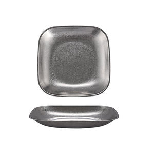 Assiette carrée en acier inoxydable 18cm 20cm 22cm, assiette creuse pour le service des aliments, usage commercial - Product Image 4