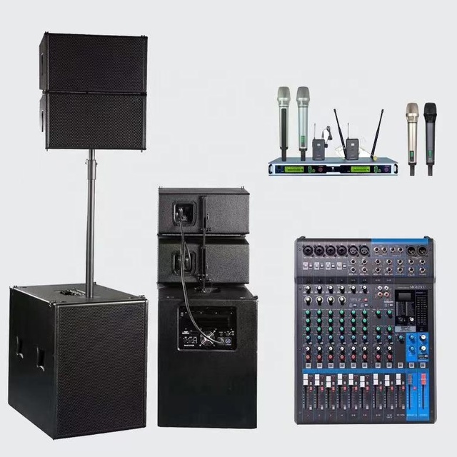 Passive or Active Sing 10 Inch Line Array Speakers 18 Inch Subwoofer and Amplifiers Outdoor Sound System