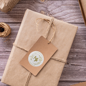 Adesivi adesivi in carta di cotone opaco in goffratura di lusso personalizzati per imballaggi - Product Image 2