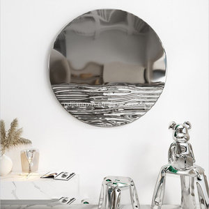 Panneau mural <span class=keywords><strong>d</strong></span>écoratif circulaire moderne, <span class=keywords><strong>d</strong></span>écoration murale artistique unique de couleur verte pour la <span class=keywords><strong>d</strong></span>écoration intérieure - Product Image 3