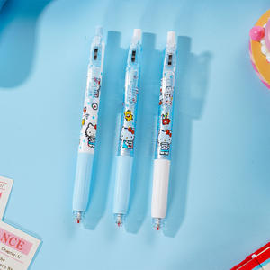 قلم جل كرتوني عالي الجودة بتصميم جمالي، كتابة سلسة، قلم اختبار لطيف أسود، أدوات مكتبية للامتحانات - Product Image 4