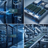 Lierxin LEX-DDR5-RDIMM Immersion Silver AI Server DDR5 RDIMM 10-14 couches PCB multicouche personnalisé contacts plaqués or haute vitesse