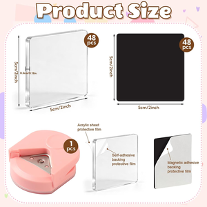 Imanes Transparentes para Refrigerador de Acrílico Transparente, Marco Magnético Suave para Fotos, Inserto Cuadrado, Recuerdo, Regalo, Manualidades, Marcos de Fotos DIY - Product Image 3