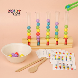 Juguete <span class=keywords><strong>de</strong></span> aprendizaje <span class=keywords><strong>de</strong></span> matemáticas <span class=keywords><strong>de</strong></span> educación temprana juguete educativo temprano <span class=keywords><strong>de</strong></span> madera <span class=keywords><strong>de</strong></span> ábaco colorido Montessori Ábaco aprendiendo a contar números - Product Image 2