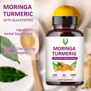 Capsules de Moringa turmerig Marque privée Curcuma Épice Femmes et Hommes Complément à base de plantes Cannelle de Ceylan Quercétine Capsules - Product Image 4