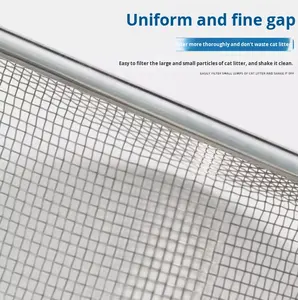 ที่ตักทรายแมวสแตนเลสทนทานใช้ซ้ำได้สำหรับกำจัดของเสียแมวและลูกแมว - Product Image 4