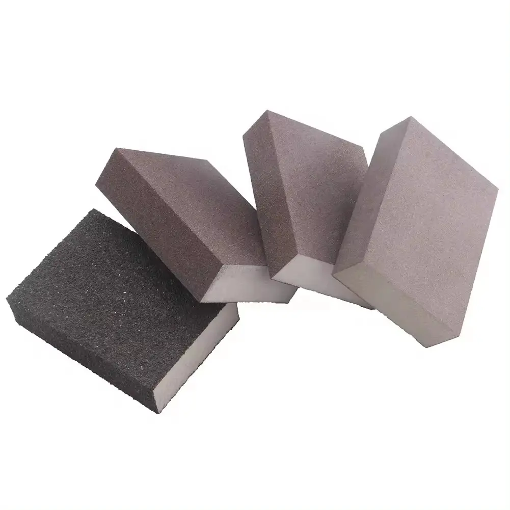 Esponja de lixa de óxido de alumínio (alta densidade) para polimento de ferramentas, fabricante de esponja abrasiva, bloco de lixa