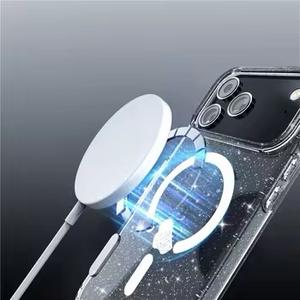 Funda Magnética para <span class=keywords><strong>iPhone</strong></span> 17 Pro Max Air, Transparente con Brillantina, Protección Antigolpes, Esquinas Reforzadas - Product Image 3