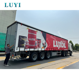 LUYI 40ft tessuto in PVC furgone rimorchio 3 assi semirimorchio 3 assi con tapparelle di tela cerata lato aperto per la vendita di <span class=keywords><strong>camion</strong></span> - Product Image 2