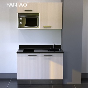 Özel Tasarım Çevre Dostu Modern Mini Otel Dairesi Mutfak Bölmesi Modüler Melamin Dolaplar Musluk Çekmece Sepet Mutfak Tezgahı - Product Image 2