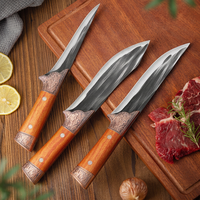 Couteau de boucher pour désosser et couper la viande en acier inoxydable forgé 4Cr13MoV, manche en plastique ambidextre, durable, option de logo personnalisé