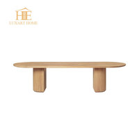 Table à manger ovale moderne en bois massif recyclé de style nordique minimaliste, table à manger noire à nervures, table à manger de luxe 8 places