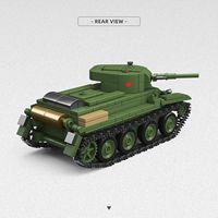 NUEVO 300006 Bloques de Construcción de Tanque Blindado Soviético BT-5, 400 Piezas de Plástico, Juguete de Construcción para Niños