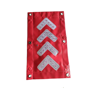 Señal de Advertencia de Tráfico Plegable con Flecha Reflectante LED Solar, de PVC/PET, Alta Visibilidad, para Emergencias en Carretera - Product Image 4