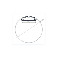 Profilés à montage suspendu de forme ronde, angle de tube de faisceau de 360 degrés, profil d'éclairage LED en aluminium pour lumière LED intérieure