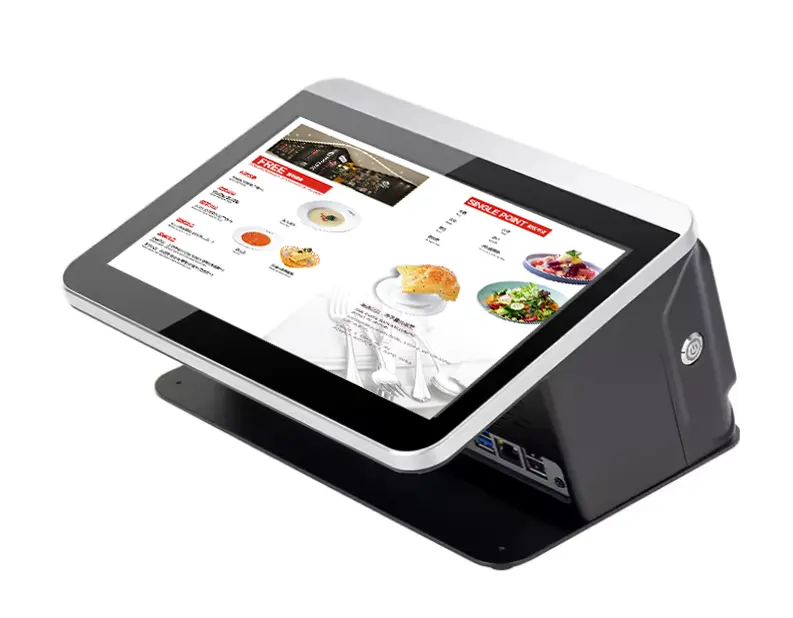 Appareils Android/Windows POS 13.3/10.1 + 2.4 pouces tout en un terminal, point de vente système POS/commande de restaurant1Q2