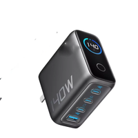 Nouvelle technologie GaN, chargeurs plus rapides 140W, deux types de ports avec affichage LED, permettant de charger 4 appareils en 1 chargeur