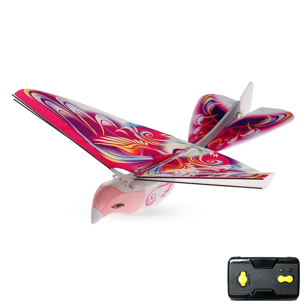 मज़ा आर सी उड़ान खिलौना ई-पक्षी आर सी पशु विमान मॉडल के साथ एलईडी प्रकाश आउटडोर यात्रा खेलने ई-पक्षी खिलौने क्रिसमस उपहार बच्चों के लिए