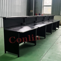 Bar mobile pliable avec comptoir de bar et éclairage LED pour l'extérieur