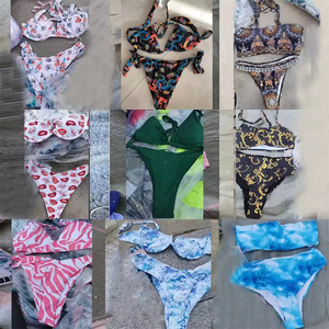 Women's Two Piece Bikini Set <b>Printed</b> <b>Leopard</b> <b>Tie</b> Side Halter Swimwear Stretch Cutout Design Spandex Polyester Bathing Suit - Product Image 2
