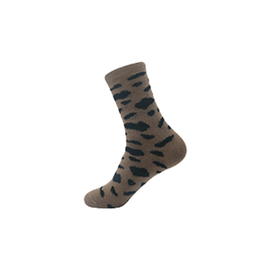 Design moderno spesso metà taglio leopardo calzini per le donne personalizzabili modello caldo carino fantasia per il commercio all'ingrosso - Product Image 4