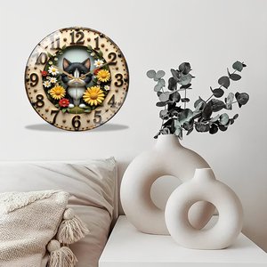 Horloge <span class=keywords><strong>murale</strong></span> en verre 30x30cm pour un objectif de vente avec thermomètre personnalisé - Product Image 3