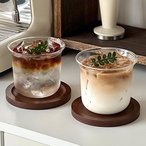 Bicchieri da <span class=keywords><strong>Caffè</strong></span> Coreani in Vetro Borosilicato Trasparente con Bordo Largo, Simpatici Tumbler per Bere Latte, Vino e Acqua - Product Image 3