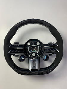 Volante de Fibra de Carbono <span class=keywords><strong>AMG</strong></span> de Lujo Hecho a Mano para Mercedes Benz W213 W463 W222 G63 C43 GLS53 GT50 A45 <span class=keywords><strong>AMG</strong></span> con Botones OLED - Product Image 1