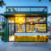 Conteneur maritime préfabriqué de luxe CE 40 pieds – Cafés mobiles, bars, kiosques, magasins alimentaires portables à assemblage rapide, modulaires et transportables