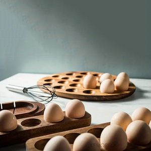 Porte-œufs en bois écologique personnalisé pour le réfrigérateur, capacité de 24 œufs, style <span class=keywords><strong>vintage</strong></span>, présentoir de comptoir de cuisine - Product Image 5