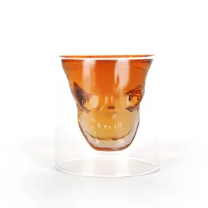 25ML Chịu Nhiệt Hai Bức Tường Rượu Kỹ Năng Shot Glass/Skull Glass