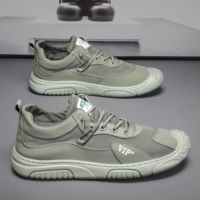 Nouvelles chaussures de course légères en mesh respirant pour hommes, chaussures décontractées élégantes à blocs de couleur, chaussures de sport à semelle souple et amortissantes