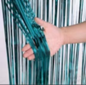 <span class=keywords><strong>Rideau</strong></span> à franges carrées en <span class=keywords><strong>plastique</strong></span> pour décoration de fond de fête de remise de diplôme, mariage, Noël, rideaux de pluie haut de gamme - Product Image 2