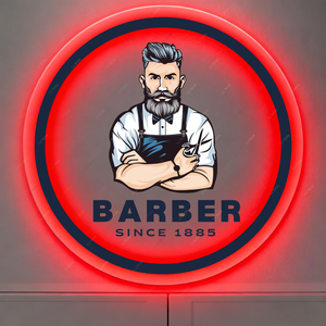 床屋カスタムネオンサインロゴライトパーソナライズLEDネオンライトヘアサロン壁装飾カスタマイズ可能 - Product Image 1