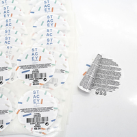 Étiquettes multicouches pliables imperméables 3/4 page, autocollants circulaires en vinyle adhésifs, livret autocollant double face pour bouteilles cosmétiques