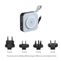 Cargador Inalámbrico Rápido de 20W con Salida Tipo-C, Enchufe de Pared LED y Estuche de Viaje para Teléfono Móvil, Nuevas Tendencias al por Mayor