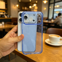 Casing iPhone 18 17 Warna Biru Baru Tren 2026, Anti Benturan, Berkilau, dan Mengkilap, untuk iPhone 18 Pro Max, Casing Ponsel Berkilau Glitter