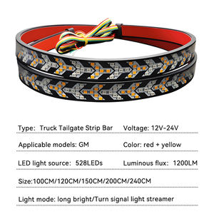 ไฟเตือน LED สำหรับกระบะท้ายรถบรรทุก 12V ขนาด 100/120/240 ซม. รูปทรงลูกศร กันน้ำ ใช้ได้กับรถกระบะทุกประเภท ความสว่าง 1200 ลูเมนส์ - Product Image 2