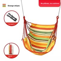 Hamac en coton pour adulte, chaise suspendue de loisirs pour le camping, balançoire intérieure pour la maison avec motif rayé et sac de rangement