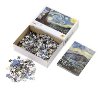 Teka-teki Susun Vincent Van Gogh Starry Sky Mainan Terlaris Mini 1000 Potongan Teka-teki Gambar
