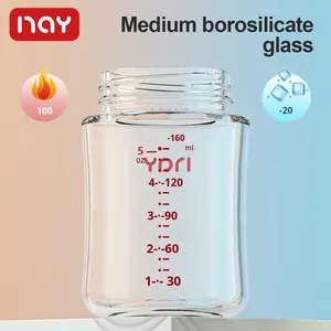 <span class=keywords><strong>Biberon</strong></span> Anti-Colica per Neonati Amazon, Collo Dritto, in <span class=keywords><strong>Vetro</strong></span> Borosilicato Medio, con Motivo Cartone Animato, in PP e Silicone, Collo Largo - Product Image 3